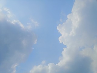 Beautiful blue sky background texture, wallpaper and landscapes	