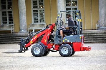 forklift in warehouse