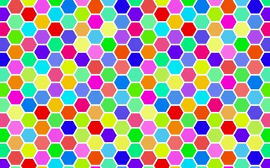 Honeycomb many color, multicolored. Isometric geometry. 3D illustration