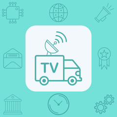 News van vector icon sign symbol