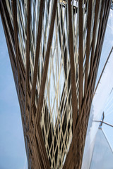 new glass fibre material to a column built in the sunlight