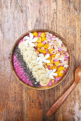 Tropical Breakfast Fruit Smoothie Bowl