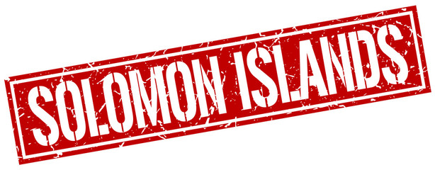 Solomon Islands red square stamp