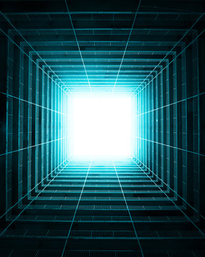 bright skylight in tower