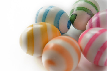 Easter eggs dyied in rainbow colors