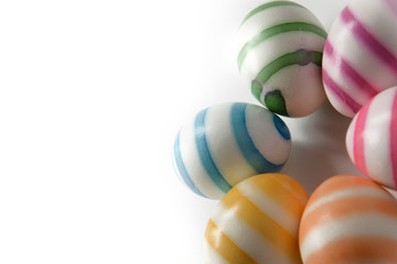 Easter eggs dyied in rainbow colors