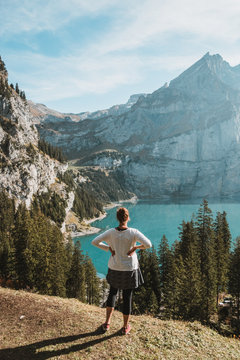women watching scenary