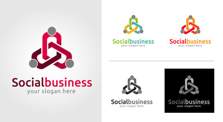 Social Business Logo Template Set