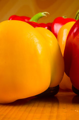 colorful mix of the freshest red and yellow paprika, bell pepper