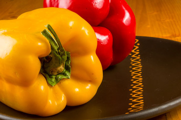 colorful mix of the freshest red and yellow paprika, bell pepper
