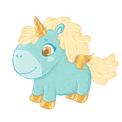 Cute cartoon unicorn