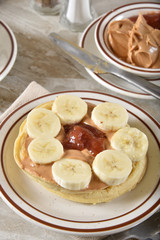 Peanut butter and jelly waffles