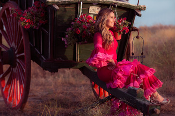 flamenco woman watching the horizon