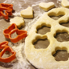 Cooking cookies in the kitchen. Bakery products