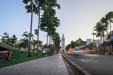 Fototapeta na wymiar Downtown square (Coronel Adolpho) in Araxa, MG, Brazil