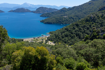 Bay Sarsala in Turkey. View from The Bird's-eye View