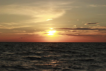 sunset over the sea