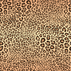 Realistic leopard seamless pattern. Animal skin texture. Vector background of jaguar, leopard, cheetah, giraffe fur. Abstract exotic african style pattern. Repeat design for decor, textile, wallpapers