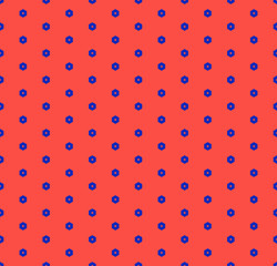 Vector minimalist geometric seamless pattern with small hexagons. Red and blue
