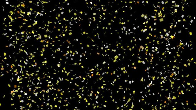 Gold Confetti Cascade Party Popper Explosions
