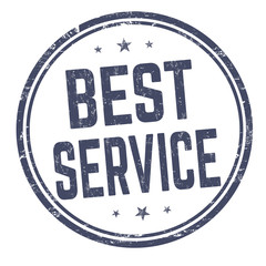 Best service sign or stamp