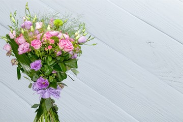 Lavender flowers isolated on white background