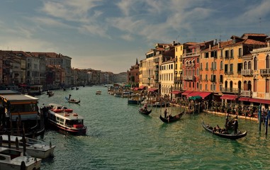 Venetian bustle. Venice, Grand channel