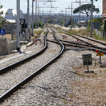 Binari di una ferrovia del sud Europa
