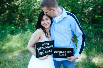 Portrait of a happy young couple.