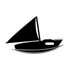 Isolated sailboat icon image. Vector illustration design