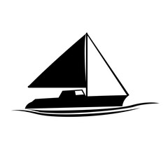 Isolated sailboat icon image. Vector illustration design