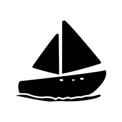 Isolated sailboat icon image. Vector illustration design