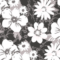 Floral bouquet pattern with small flowers and leaves
