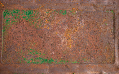Abstract texture and old rusted galvanized iron sheet. use for background.