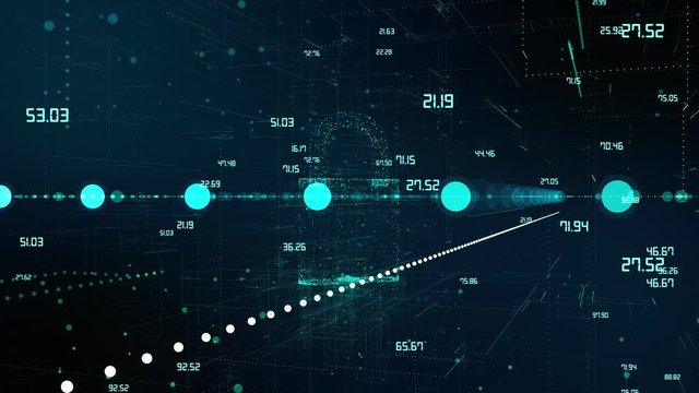 Personal data protection from virus malware and backdoor hack using encryption - Conceptual animation 3D render