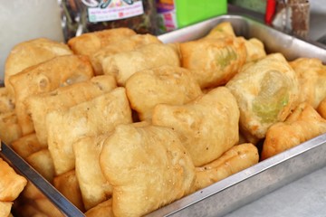 Deep-fried dough stick at market
