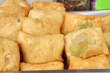 Deep-fried dough stick at market