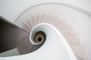 the spiral staircases of a hotel