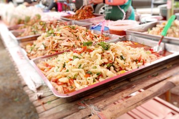 salad spicy at street food