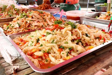 salad spicy at street food