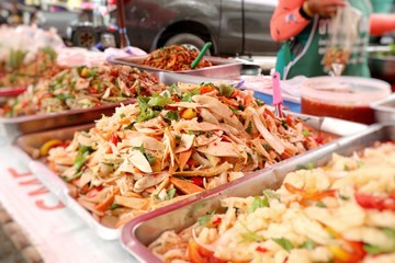 salad spicy at street food