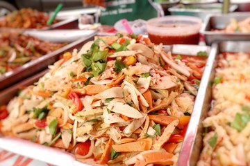 salad spicy at street food