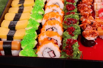 Tasty sushi at street food