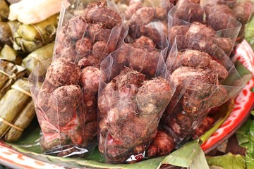 organic taro at street food