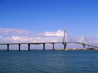 Puente de la Constitucion, called La Pepa, in the bay of Cadiz, Andalusia. Spain. Europe