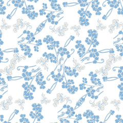 Fashionable pattern in small flowers. Floral background for textiles.