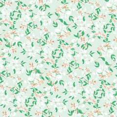 Fashionable pattern in small flowers. Floral background for textiles