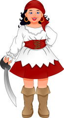pirate girl cartoon