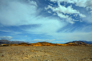 Beautiful sky at the desert valley mountain