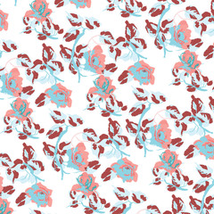 Fashionable pattern in small flowers. Floral background for textiles.